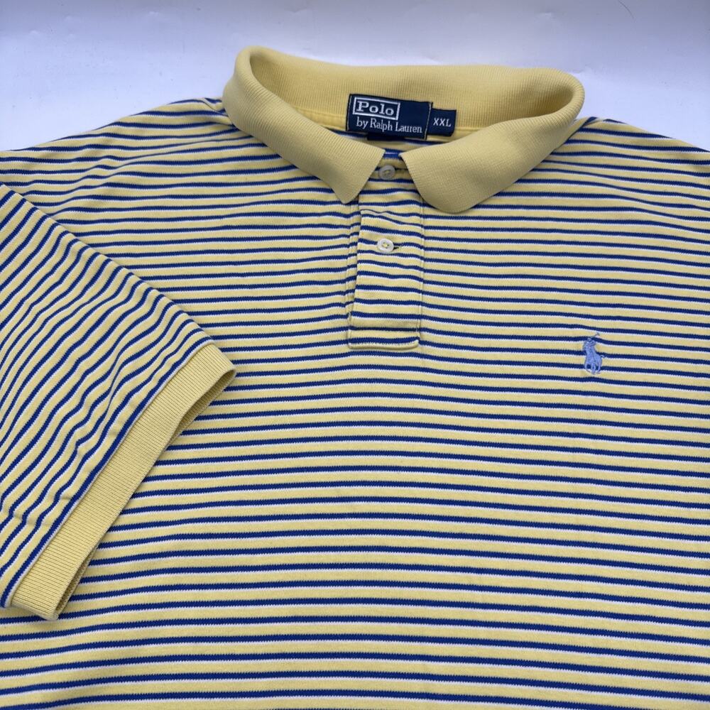 Polo Ralph‎ Lauren Polo Shirt Mens XXL Striped Classic Short Sleeve Golf Rugby